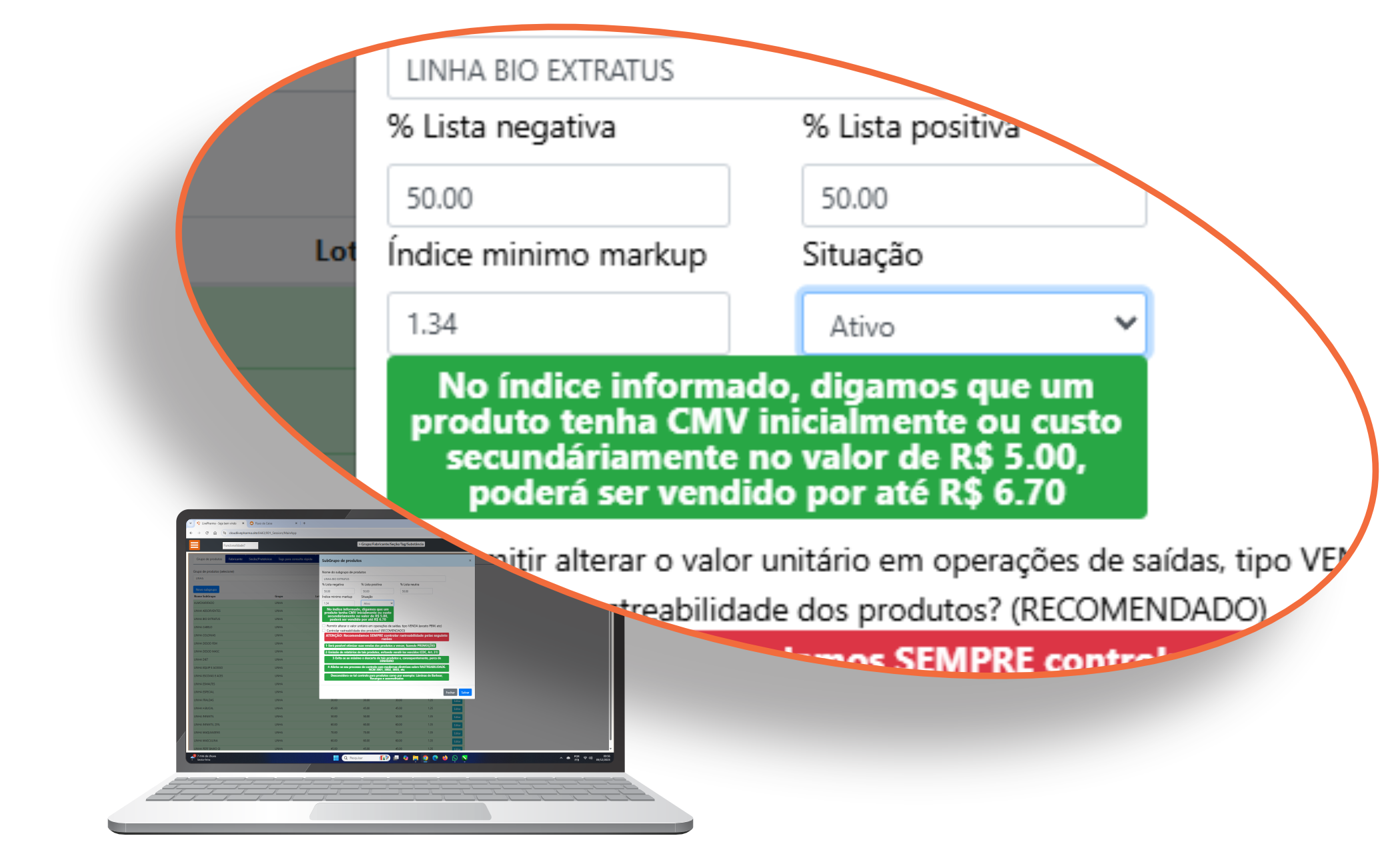 Parametrização de Descontos