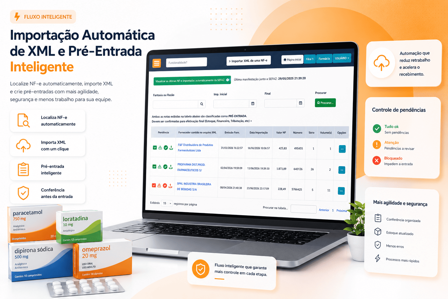 Importação Automática de XML e Pré-Entrada